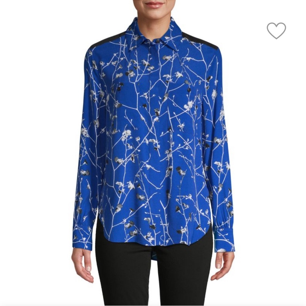 [RAG & BONE] Therese Floral Print Viscose Button-Down Blouse